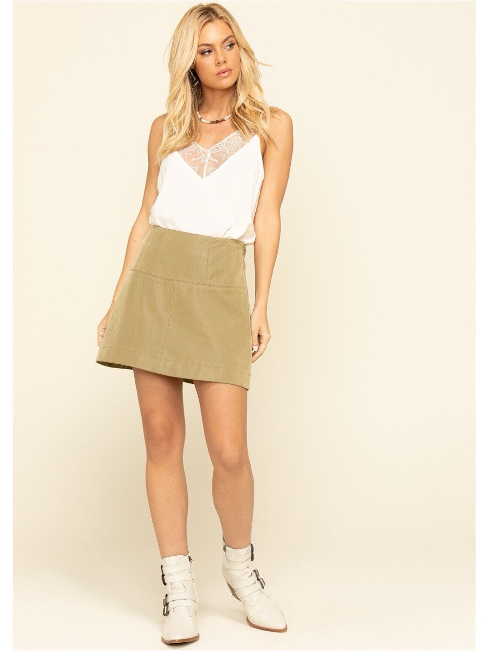 FREE PEOPLE WOMEN'S DAYS IN THE SUN SUEDE SKIRT